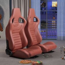 2 Pieces Ergonomic Universal Racing Seats with Dual Slides,PVC Racing Simulator picture