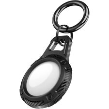 For Apple AirTag Case Poetic Key Ring Tracker Keychain Air Tag Cover Black picture