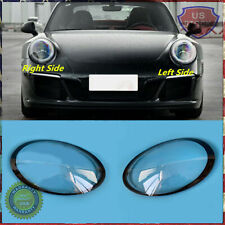 A Set Front Headlight Lens Cover +Glue For Porsche 991 911 Targa/Carrera 13-18 picture
