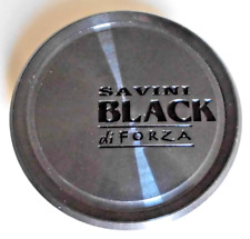 SAVINI BLACK DI FORZA SILVER / GRAY 75mm SNAP IN WHEEL CENTER CAP. C-SA02. picture