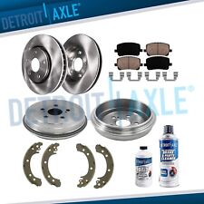 Front Rotors Rear DRUMS + Brake Pads & Shoes for 2003 2004 - 2008 Toyota Corolla picture