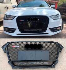 Black Grille RS4 Honeycomb Grill Fit For Audi B8.5 A4 S4 2013 - 2016 Mesh picture