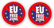 2 pcs ' EU FREE ZONE ' Great Britain Post Brexit Europe vinyl car stickers decal picture