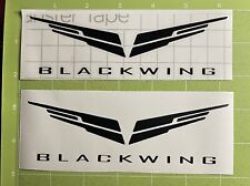 (2x) SATIN BLACK Cadillac CT4V, CT5V, CT6V BLACKWING Vinyl Decal (x2 decals) picture