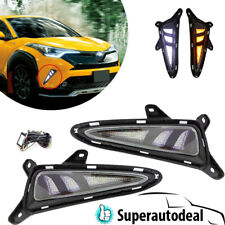Fit 2016-2018 2019 Toyota CHR C-HR LED DRL Fog Lights Daytime Running Lamps Pair picture