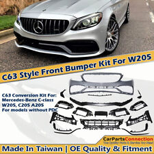 Front Bumper Cover C63 Style For Mercedes Benz C-Class W205 19-23 Sedan Coupe picture