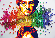 Imagine John Lennon Beatles Colors Mind Trip Retro Cool Vinyl Sticker Decal picture