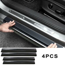 4x Carbon Fiber Car Door Plate Sill Scuff Cover Anti-Scratch Sticker Accessories picture