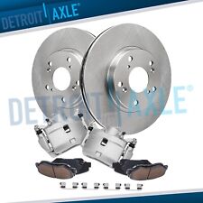 Front Disc Rotors + Brake Calipers and Ceramic Brake Pads for Honda CR-V Element picture