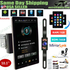 2DIN Rotatable 10.1'' Android 12 Touch Screen Car Stereo Radio GPS Wifi + Camera picture