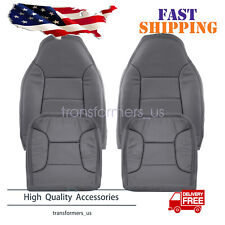 For 1992-1996 Ford Bronco Driver & Passenger Side Leather Seat Cover Gray picture