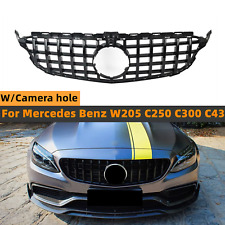 AMG GT R Front Grill Grille For Mercedes-Benz W205 C250 C300 15-18 W/Camera Hole picture