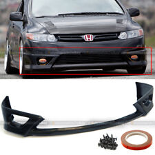 Fit 06-08 Civic 2Dr Coupe HF-P Style Unpainted Front Bumper Lip Body Kit Add On picture