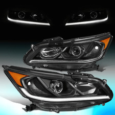 FOR 2016-2017 HONDA ACCORD EX SPORT BLACK AMBER LED DRL PROJECOTR HEADLIGHTS picture