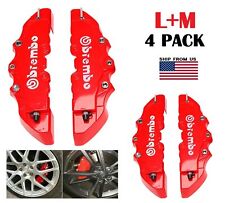 4Pcs Red Style 3D Car Universal Disc Brake Caliper Covers Front & Rear Kit USA picture