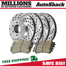 Front and Rear Drilled Brake Rotors & Pads for 2007 Chevy Silverado 1500 Classic picture