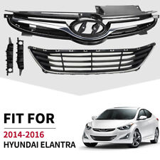 For 2014-2016 Hyundai Elantra Front Upper Lower Grilles & Bumper Brackets Set picture