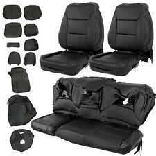 For 19 20 21 Chevy Silverado LT Black Factory Style Full Kit Seat Covers Leather picture