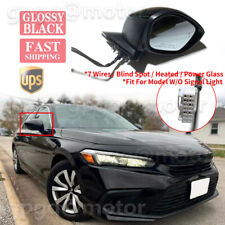 For Honda Civic 2022-2023 Black RH Passenger Side Mirror Assembly W/ Blind Spot picture