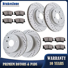 Front Rear Brake Rotors Pads for Nissan Maxima 2009-2019 Drilled Slotted Brakes picture