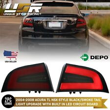NSX Style Black/Smoke Type-S LED Light Bar Tail Light For 2004-08 Acura TL 3G picture