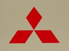Mitsubishi Emblem Logo Decal Sticker RED 5