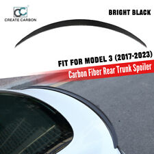 Real Carbon Fiber Rear Trunk Spoiler Wing Fit For Tesla Model 3(2017-2023) picture