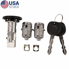 Ignition Key Switch Cylinder & 2 Door Lock Set 2 SAME KEYS MATCHED for Chevy picture