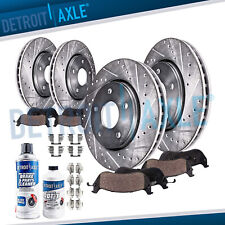 Front & Rear Drilled Disc Rotors + Brake pads for Chevrolet Equinox GMC Terrain picture