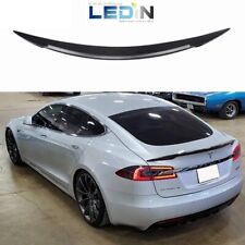 Real Carbon Fiber Spoiler Wing For 2012-2020 Tesla Model S Performance Glossy picture