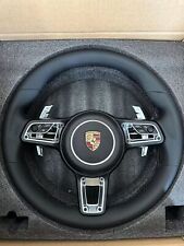 Porsche Leather Steering Wheel 911 991 Carrera 718 Cayman Boxster Cayenne Macan picture