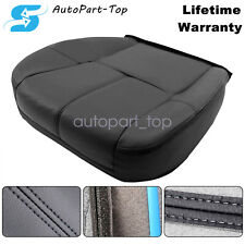 For 2007-14 Chevy Silverado 1500 2500 HD Driver Bottom Leather Seat Cover Black picture