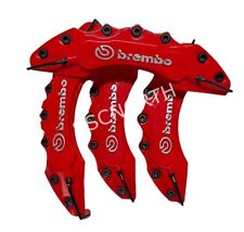 Red Caliper Cover Brembo 3D Style Universal Brake Disc 4 pcs Set picture