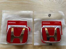 96-00 Honda Civic EK JDM RED H Type R - Front Rear Emblem 2PCS Set Accord H logo picture