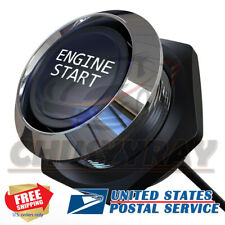 12V Racing Blue LED Engine Push Start Button Switch Ignition Starter Kit picture