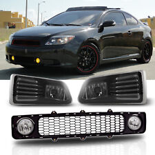 For 2005-2010 Scion TC Fog Lights Smoke Lamps + Bumper Grill + Wiring Switch Kit picture