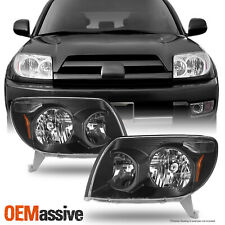 Fits 03-05 Toyota 4Runner Black Headlights Lamps Replacement Pair 2003-2005 picture