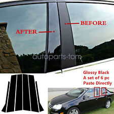 Fit For VW Jetta MK5 2006-2010 Sedan Door Trim Pillar Posts Gloss Black 6pc Set picture