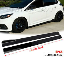 Gloss Black Side Skirt Splitter Spoiler Body Kit For Ford Focus RS SE ST 2012-18 picture