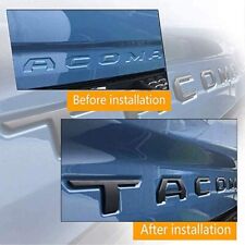 Raised Tailgate Insert Letters fits 2016-2021 Toyota Tacoma Matte Black Emblem picture