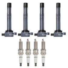 4X Ignition Coils + 4X Iridium Spark Plugs for Honda Acura 2.4L 30520-R40-007 picture