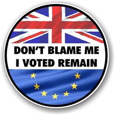 2pcs Brexit DON'T BLAME ME I VOTED REMAIN Slogan Referendum EU car sticker decal picture