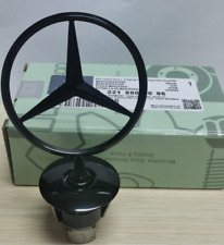 Glossy Black Mounted Star For Mercedes-Benz OEM C E S Class Front Hood Ornament  picture