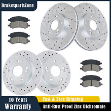 Fit for Honda Accord 2003-2007 Front and Rear Slotted Brake Rotor Pads Brakes picture