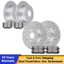 Front Rear Slotted Rotors Brake Ceramic Pads for Toyota Camry Avalon Lexus ES350 picture