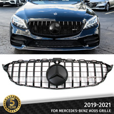 For Mercedes Benz W205 C300 2019-2021 GT R Style Front Grille Black W/3D Emblem picture