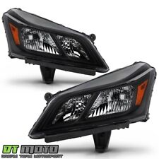 2013-2017 Chevy Traverse Black Headlights Headlamps Replacement Pair Left+Right picture