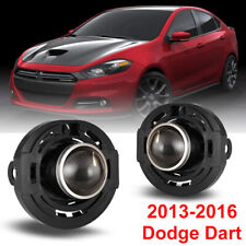 For 2013-2016 Dodge Dart Black Clear Lens Pair Bumper Fog Light Lamp Replacement picture
