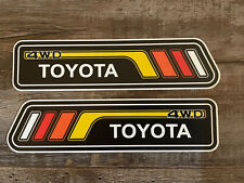 2x7” TOYOTA  Vintage Retro  Stripes decal sticker Left And Right Tacoma 4Runner picture