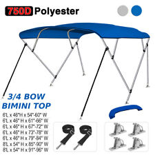 750D Bimini Top 3 Bow / 4 Bow Canopy Boat Cover 6ft / 8ft Long With Rear Poles picture